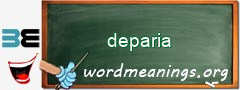 WordMeaning blackboard for deparia